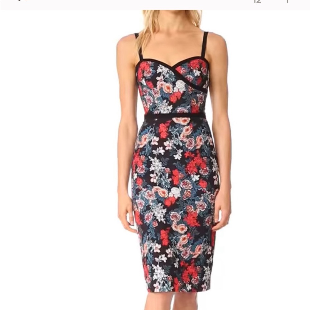 Black Halo Daria Floral Sheath Dress 2